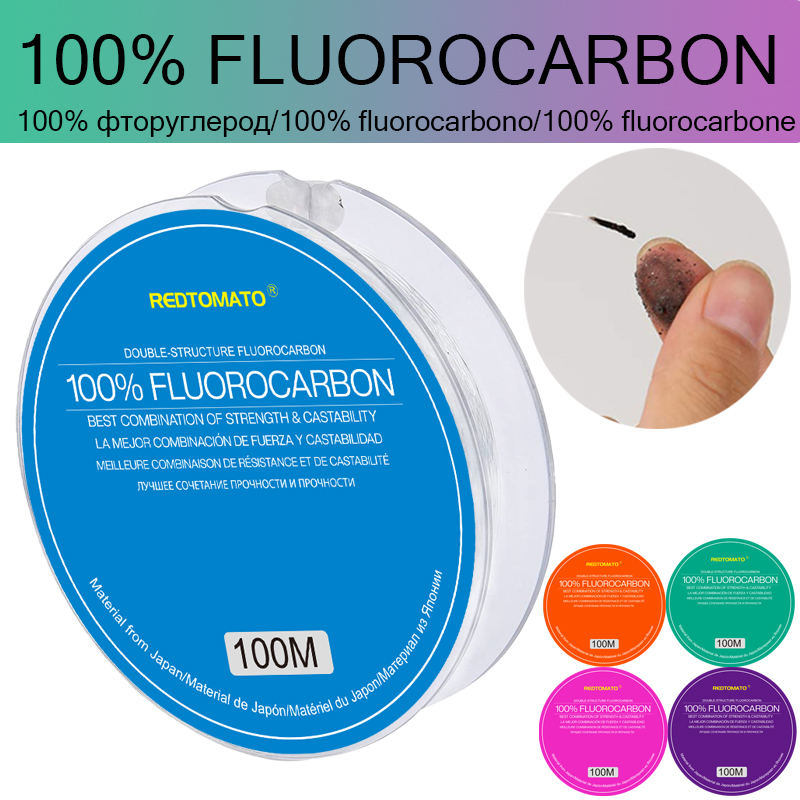 Fluorocarbon Line - 100M Thật 100% Fluorocarbon Dây Câu