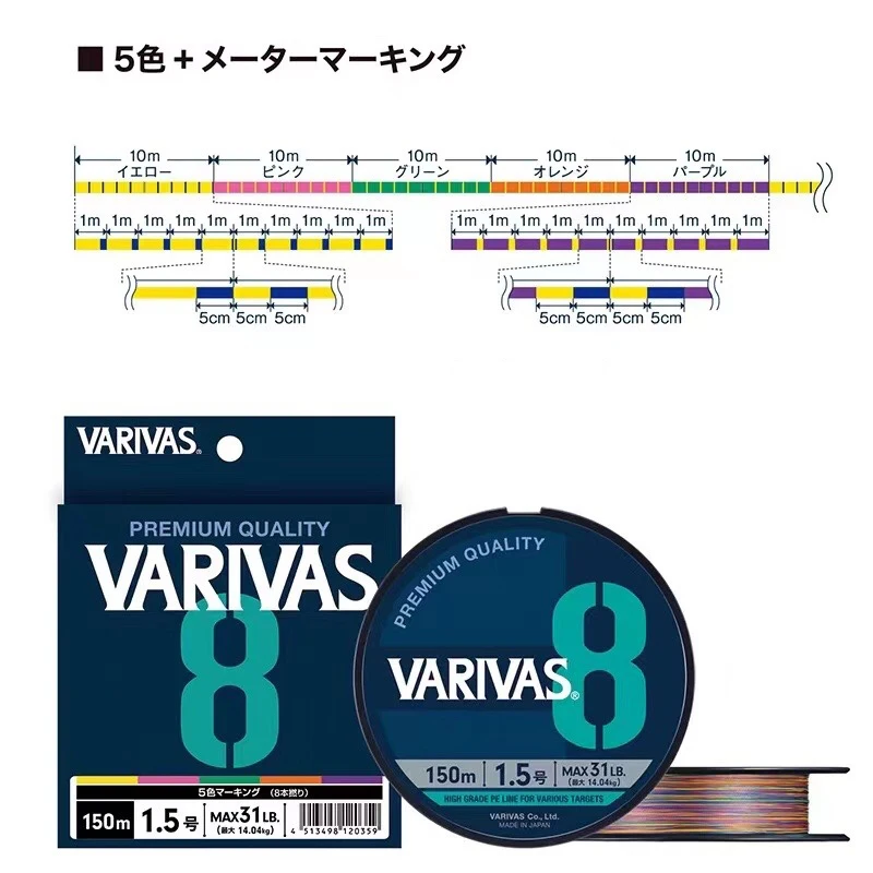 Original VARIVAS 8X Braided -  - đánh giá và giá Ice Fishing Line