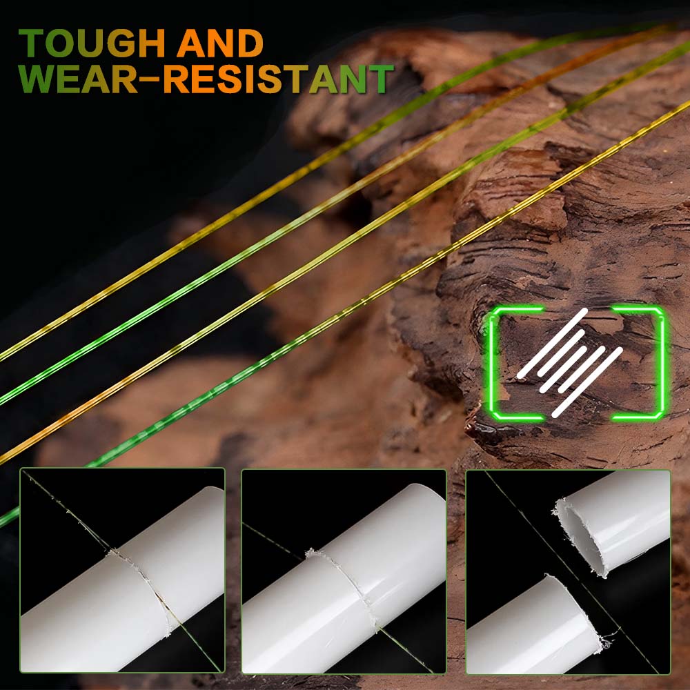 ZUKIBO 3D Speckle Line Yellow  - đánh giá và giá Fluorocarbon Line
